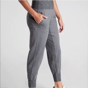 Athleta Venice High Rise Heather Gray Joggers Size Large Tall